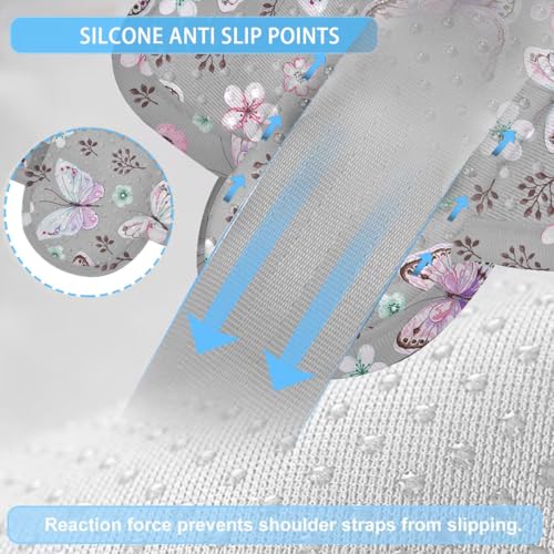 ZINZ 2-Pack Universal Shoulder Pad with Ultra Thick Cushion for Bag Luggage Bag Crossbody, Plus Long & Anti-Slip & Breathable,Butterfly - color: Butterfly