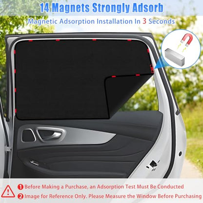 ZATOOTO Car Window Covers for Rear Privacy Car Shade for Baby Back Window Sunshade of Soft Suede UV Protection & Light Blocking Baby Sun Shades for Camping Eating and Rest, 16.69×31.5in - color: JP-Ola-85*50