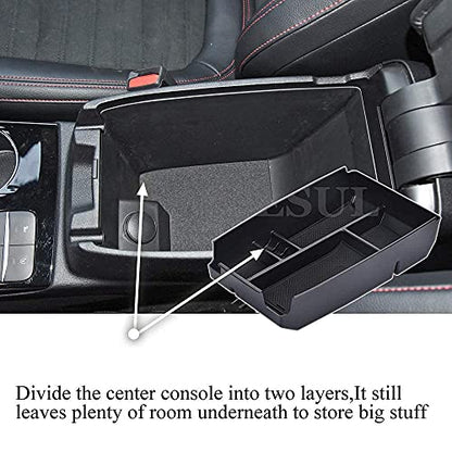 Center Console Organizer Compatible with Bronco Sport 2021-2026 Ford Escape 2020-2026 Storage Tray ABS Insert Organizer Glove Pallet Storage Console Separation