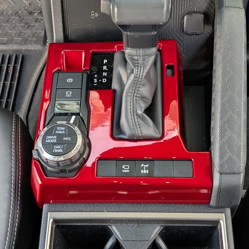 Shift Panel Cover For Toyota 4Runner 2025 2026 Up Interior Accessories Center Console Dashboard Cover Frame Decor Trim - color: Dark Red, size: 2025 Up 4R- Shift Panel Cover