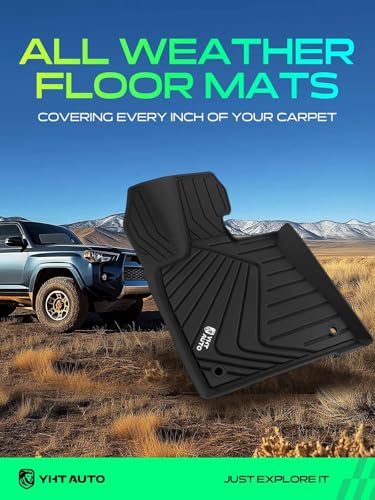 YHTAUTO Floor Mats Compatible with Lexus RX350/RX450h 2016-2022, RX350L/RX450hL 2018-2022, TPE Floor Liners All-Weather Protection Custom Fit, 1st & 2nd Row, Set of 3 - size: For 2016-2022 RX