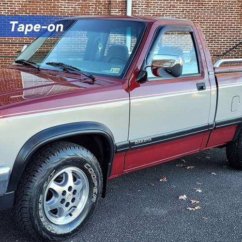 Window Visors Rain Guards for 1987-1996 Dodge Dakota, Out-Channel Window Vent Wind Deflectors Visors Shades for 87-96 Dakota - size: 1987-1996 Dodge Dakota