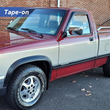 Window Visors Rain Guards for 1987-1996 Dodge Dakota, Out-Channel Window Vent Wind Deflectors Visors Shades for 87-96 Dakota - size: 1987-1996 Dodge Dakota