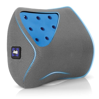 Sealy Ergonomic Car Neck Cushion – Memory Foam Neck Pillow for Car or Office Chair, Travel Neck Pillow, - color: Gray