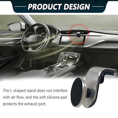Strong Magnetic Phone Mount for Car, Universal Car Vent Phone Holder, 360° Rotation Adjustable Magnetic Smartphone Holder, Fit for All Smartphones - Silver - color: Silver