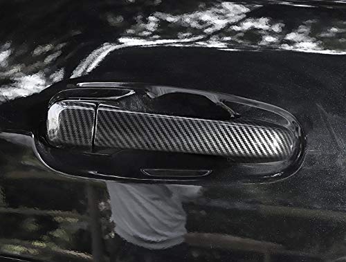 ITrims Door Handle Cover Trim for Toyota 4Runner 4WD N280 2010-2024 2018 2019 2020 Car Styling Accessories Exterior Door Handles Black 8PCS ABS (with Smart Key Holes Carbon Fiber) - size: with Smart Key Holes Carbon Fiber
