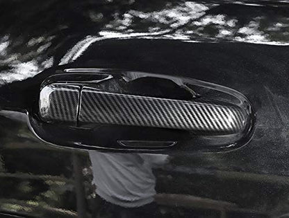 ITrims Door Handle Cover Trim for Toyota 4Runner 4WD N280 2010-2024 2018 2019 2020 Car Styling Accessories Exterior Door Handles Black 8PCS ABS (with Smart Key Holes Carbon Fiber) - size: with Smart Key Holes Carbon Fiber