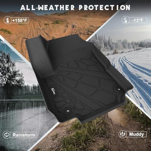 KARPAL Floor Mats for 2018-2024 Chevy Equinox (Not for EV) & GMC Terrain, All-Weather TPE Custom Fit Floor Liners Car Accessories - style: 2018-2024 | For Chevy Equinox | 1st & 2nd Row