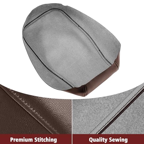 KBH Center Console Armrest Cover Replacement for Toyota Avalon 2013 2014 2015 2016 2017 2018, Vinyl Leather, Car Arm Rest Lid Skin Upholstery, Anti-Scratch, Brown (Without Lid) - color: Brown, size: Center Console Cover Replacement