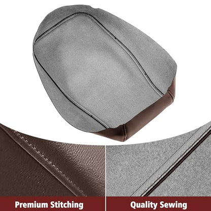KBH Center Console Armrest Cover Replacement for Toyota Avalon 2013 2014 2015 2016 2017 2018, Vinyl Leather, Car Arm Rest Lid Skin Upholstery, Anti-Scratch, Brown (Without Lid) - color: Brown, size: Center Console Cover Replacement