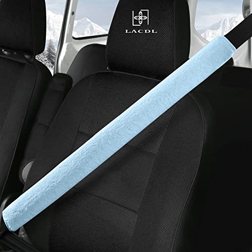 LACDL Extra Long Seatbelt Cover Super Soft Furry for Adults Kids Women & Men, Thick Plush Full Car Seat Belt Strap Cushion, Fluffy Shoulder Pad Protector, Auto Interior Accessories, 1pc, Blue, 33.5in - color: Blue, size: 33.5in - 1pc