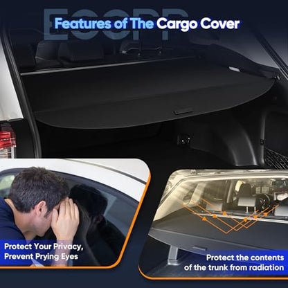 ECCPP Cargo Cover 2007 2008 2009 2010 2011 Fit for Honda for CR-V 2.4L Rear Trunk Cover Shade Luggage Tonneau Security Cover - style: 2007-2011 for Honda for CR-V