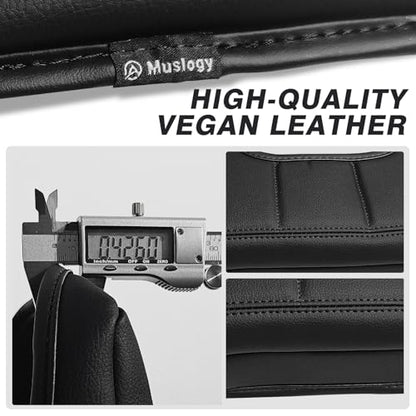 Muslogy Center Console Armrest Cover Fit for Chevy Silverado & GMC Sierra 1500 2500 3500HD 2014-2018 Accessories, Comfort Armrest Pad Console Lid Cushion Vegan Leather Regular Thick(Split Bench Seat) - size: 1) 14-18 |Silverado & Sierra| Jump Seat, Regula
