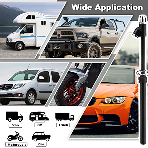 CZC AUTO Tire Pressure Gauge Heavy Duty Air Pressure Tire Gauge, Straight-on Foot Dual Head Chucks, Black Painting, 10-150PSI 100-1000KPa for Semi Truck Car RV Van（1 Pack） - style: 1 Pack