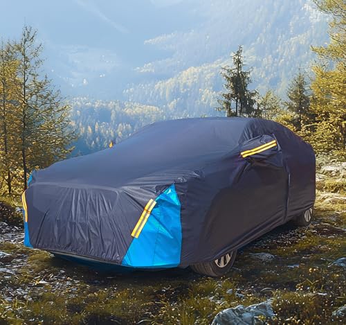 Car Cover Waterproof All Weather, 6 Layers Outdoor Full Exterior Cover Rain Sun UV Snowproof Protection with Zipper Cotton, Mirror Pocket for Toyota RAV4 - style: Toyota RAV4