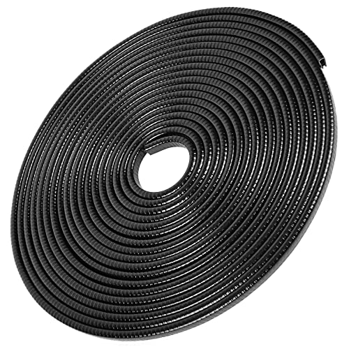 MYFAMIREA 16.4 Ft(5M) Car Door Edge Guards U Shape Edge Trim Rubber Seal Protector Car Door Protector Car Protection Door Edge Anti-Collision Rubber Clips Fit for Most Car - color: Black, size: 16.4FT