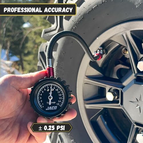 JACO ElitePro-X Low Pressure Tire Gauge with Lightning Chuck (0-15 PSI) - size: 0-15 PSI