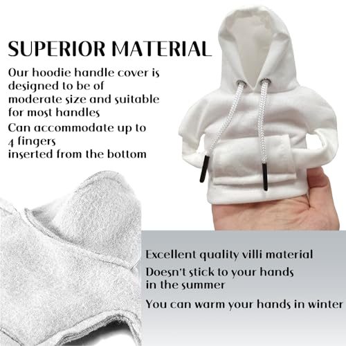 vvag Gear Shift Hoodie, Hoodie Car Gear Shift Cover, Car Shift Knob Hoodie, Automotive Interior Accessories, Universal Fit Knob Cover Gift (White) - color: White