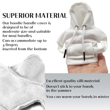 vvag Gear Shift Hoodie, Hoodie Car Gear Shift Cover, Car Shift Knob Hoodie, Automotive Interior Accessories, Universal Fit Knob Cover Gift (White) - color: White