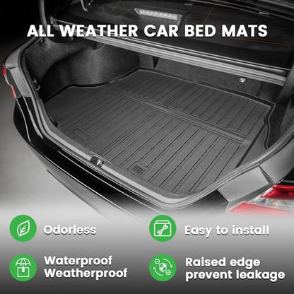 Vanseno for 2018-2025 2026 Toyota Camry Cargo Mats All Weather Trunk Mat Waterproof Anti-Slip for Toyota Camry Accessories No Hybrid - color: Fit 2018-2025 2026 Toyota Camry