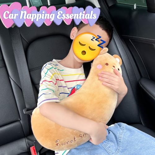 BNTR Car Seat Belt Pillow Stocking Stuffers Cute Toy Rabbit Safety Seatbelt Shoulder Pad Auto Accessory Neck Cushion Protector Seatbelt Shoulder Protector Sleeping Pillow Nice Gift (Banana) - color: Banana