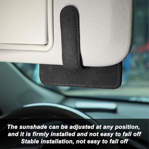 Mandark Car Sun Visor Organizer, Small Leather Vehicle Sunglass Clip Holder for Card License Registration Document Pen, Multifunctional Automotive Sunvisor Storage Pocket, Universal Fit (Orange)