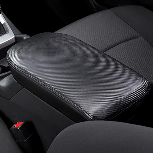 INTGET Center Console Armrest Cover for Toyota RAV4/RAV-4 Accessories 2025 2024 2023 2022 2021 2020 2019 Leather Middle Console Arm Rest Lid Cover Elbow Pad Protector(Carbon Fiber Texture) - color: black with carbon fiber texture