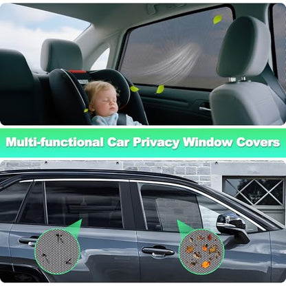2019-2024 RAV4 Window Shades -Car Window Shade for Baby and Driver, Breathable Mesh Car Privacy Curtains for Side Windows, UV Protection and Heat Insulation for Road Trips, Napping - size: RAV4(2019-2024) 4PCS