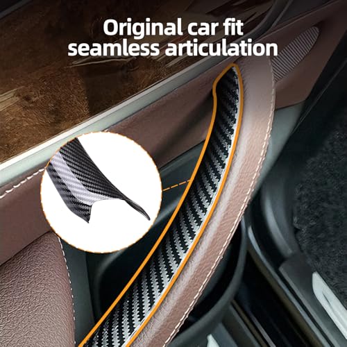3 PCS Door Handle Covers Compatible with BMW X5 E70 2008-2013, X6 E71/E72 2008-2014 Accessories, Front Rear Left Right Side Inner Door Pull Handle Cover, Carbon Fiber Pattern - color: Carbon Fiber Pattern
