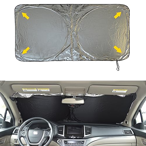 A1 300D Car Shade Front Windshield Car Window Shades Sun Visor for Windshield Automotive Interior Accessories Protection Screen Shield Cover Blocker Protector Auto SUV Truck Heat Reflector - size: D4 (only for selected vehicles)