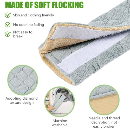 WSSROGY 24 Inch Long Car Seatbelt Cover, Soft Comfort Seatbelt Protector Pads Strap Protecting Neck Shoulder Clothes for Car SUVS Truck (Grey) - color: Smoke Gray