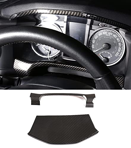 Car Accessories Fit for Toyota Tacoma 2016-2022 2023 Inner Look Central Console Dashboard Panel Cover Trim Frame (Carbon Fiber Style) ABS 2PCS - color: Carbon Fiber Style