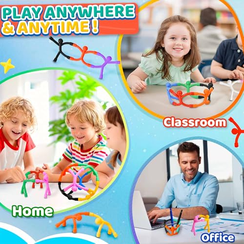 Magnetic Travel Toys for Toddlers Kids, Fidget Toys Airplane Car Travel Activities Essential,Road Trip ‌Sensory Toy Magnet People Men,Gifts Toys for 3 4 5 6 7 8 Year Old Easter Basket Stuffers -20PCS - style: Solid-20