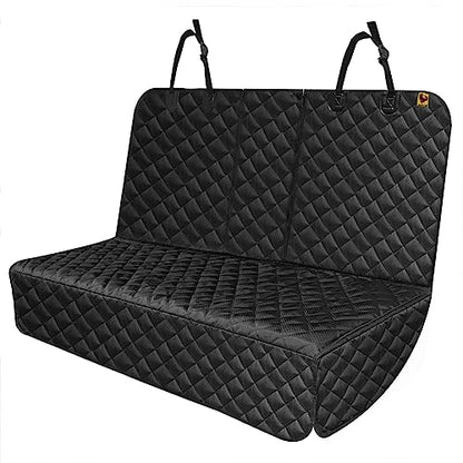 Bark Lover Dog Car Seat Cover for Back Seat, Upgraded Thickened Matte Fabric, Waterproof Backseat Protector, Non-Slip Rear Seat Cover for Dogs & Kids, Armrest Compatible, Fits Most Cars SUVs & Trucks - color: Black2-DZ