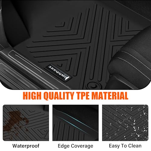 Floor Mats &Trunk Mat for 2018-2024 Chevrolet Equinox/GMC Terrain with Backrest Mat All Weather TPE Rubber Cargo Liner Back Seat Protector for 2024 Chevy Equinox Accessories - size: for 2018-2024 Chevrolet Equinox All Mats
