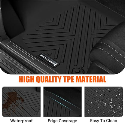 Floor Mats &Trunk Mat for 2018-2024 Chevrolet Equinox/GMC Terrain with Backrest Mat All Weather TPE Rubber Cargo Liner Back Seat Protector for 2024 Chevy Equinox Accessories - size: for 2018-2024 Chevrolet Equinox All Mats