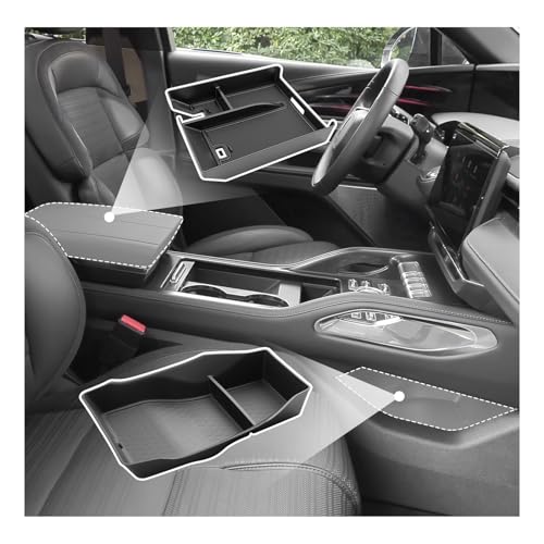 SXCY 2PCS Tray for 2024-2026 Lincoln Nautilus Center Console Organizer for 2025 2026 Lincoln Nautilus Accessories [TPE Under Console Tray+Armrest Under Organizer] 2024-2026 Nautilus Armrest Organizer - color: 24-26 Nautilus [Under Console Tray+Armrest Und