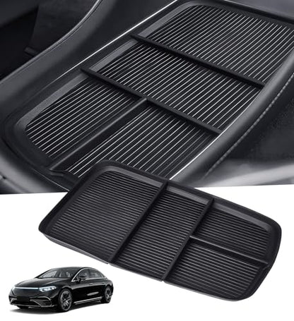 Lower Center Console Organizer Storage Tray for Mercedes Benz EQS 450+ 400 580 AMG SUV/EQE 350 350+ 500, Interior Accessories Insert Storage Tray for 2026 2025 2024 2023 EQS/EQE, Black - style: 1) Fits for 2023-2026 EQS/EQE, Lower