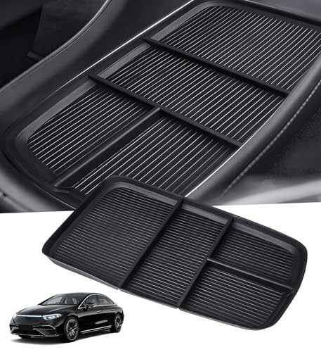 Lower Center Console Organizer Storage Tray for Mercedes Benz EQS 450+ 400 580 AMG SUV/EQE 350 350+ 500, Interior Accessories Insert Storage Tray for 2026 2025 2024 2023 EQS/EQE, Black - style: 1) Fits for 2023-2026 EQS/EQE, Lower