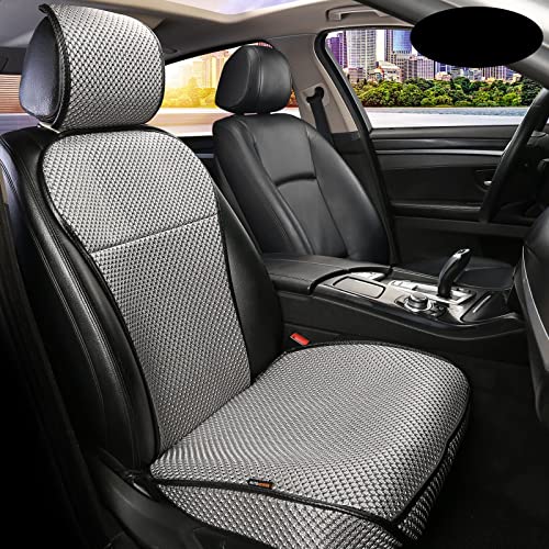 Auto Newer Luxury Breathable Car Seat Cover Fit Four Seasons, Universal Front of Car Seat Cushions, Bottom Seat Covers of Full Wrapped Edge,Universal Fit for 95% Cars,SUV,Pickup,Van(Grey，1PCS) - color: Grey-1PCS