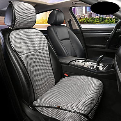 Auto Newer Luxury Breathable Car Seat Cover Fit Four Seasons, Universal Front of Car Seat Cushions, Bottom Seat Covers of Full Wrapped Edge,Universal Fit for 95% Cars,SUV,Pickup,Van(Grey，1PCS) - color: Grey-1PCS