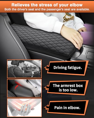 Shademax Custom for 2023 2024 2025 2026 Toyota Prius Center Console Cover Armrest Cover Cushion Pad Cover 2025 Prius XW60 5th Accessories Middle Console Arm Rest Protector PU Leather Anti-Scratch - size: for 2023-2026 Toyota Prius