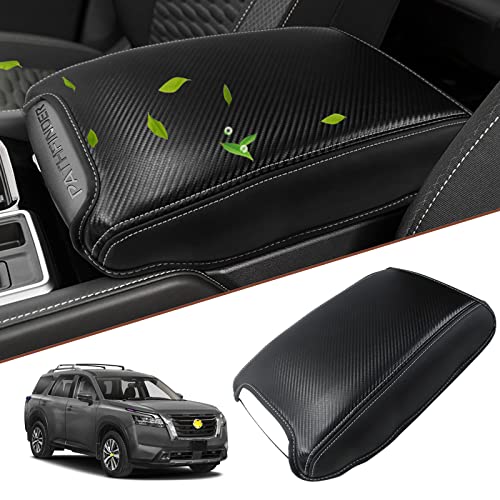 SKTU for 2024 2025 2026 Nissan Pathfinder Armrest Cover 2022-2026 Pathfinder Center Console Cover Nissan Pathfinder 2023 2024 2025 2026 Accessories 2022-2026 Pathfinder Center Console Cushion (Black) - color: 2022-2026 Pathfinder Black