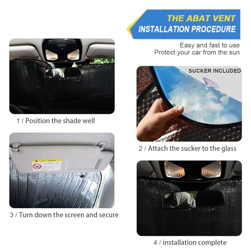 Windshield Sun Shade Cute Shark Blue Ocean Wave Front Window Block UV Shades Visor Reflective Retractable for Car SUV Trucks - color: F005