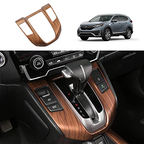 for CRV 2017-2022 Gear Shift Box Panel ABS Peach Wood Grain Interior Trim Cover Moulding Interior Decoration Accessories for Honda CR-V 2017 2018 2019 2020 2021 2022 EX EX-L (Not for Hybrid) - color: Gear Shift Box Panel