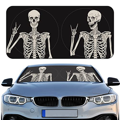 Windshield Sun Shade Foldable Car Front Window Covers for Car Accessories Sun Heat UV Rays Visor Protector Protection for Universal Cars SUV Truck(Skeleton) - style: Skeleton