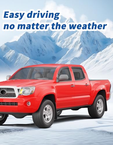 Tape-on Rain Guards Fit for Toyota Tacoma 2005-2015 Double Cab Extra-Thick Window Rain Guard Window Deflectors Window Vent Visors Truck Vent Shades Exterior Car Accessories-4PCS - size: Fit for 2005-2015 Toyota Tacoma Double Cab