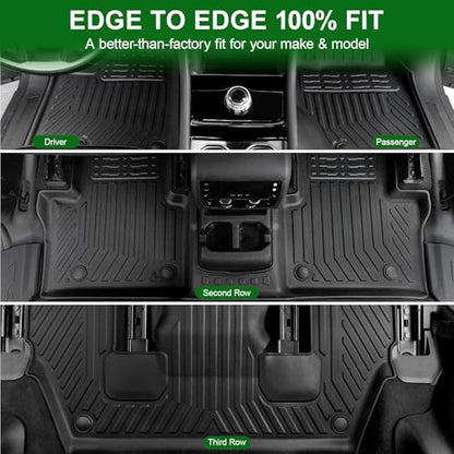 Floor Mats for 2021-2026 Jeep Grand Cherokee L (6-Seater w/o 2nd Row Center Armrest Only), TPE All Weather Durable Floor Liners for Jeep Grand Cherokee L Accessories - size: 2021–2026 | For Jeep Grand Cherokee L