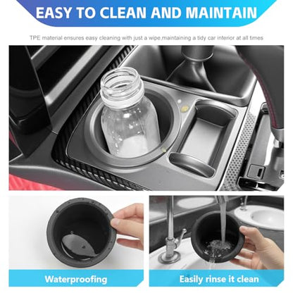 Cup Holder Fits for 2010-2024 Toyota 4Runner Center Console Coaster Cup Mat Compatible with 4Runner Interior Accessories Organizer Storage Tray (Front Left) - size: 10-24 Front Left
