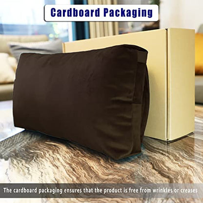 Headrest Pillow with Pearl Cotton Filling - Non-Slip Headrest Cushion for Recliners, Sofas and Loveseats (Chocolate) - color: Chocolate
